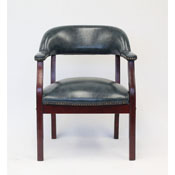 Boss Captain's guest, accent or dining chair in Blue Vinyl, B9540-BE